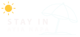 Stay In Ayia Napa - Logo - white for footer